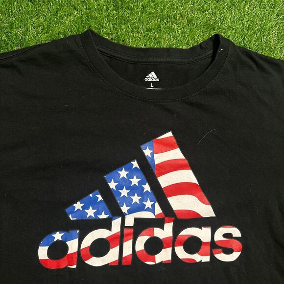 Adidas American Flag Logo T-Shirts - Picture 2 of 5